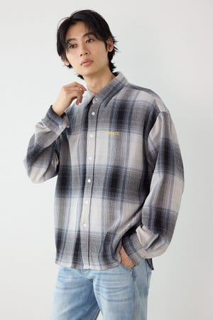 スカシオンブレーチェックシャツ