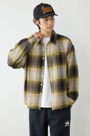 スカシオンブレーチェックシャツ