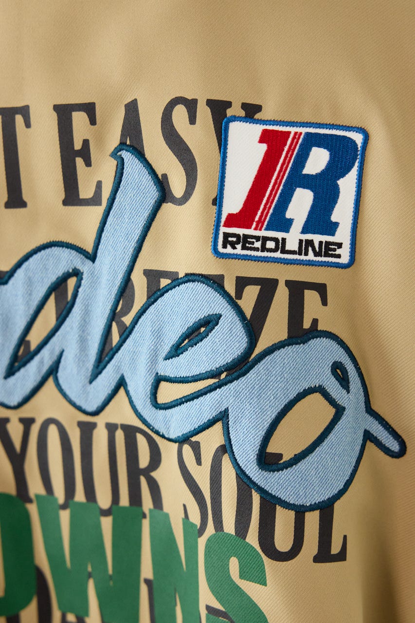 Overlapアップリケシャツ BEG L