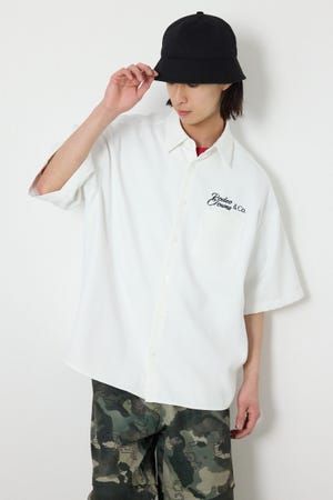 Overlapアップリケシャツ