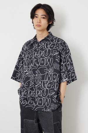 ドローイングホエールシャツ