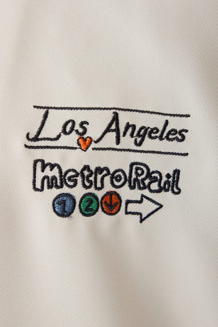 USハーフスリーブコーチシャツ BEG L