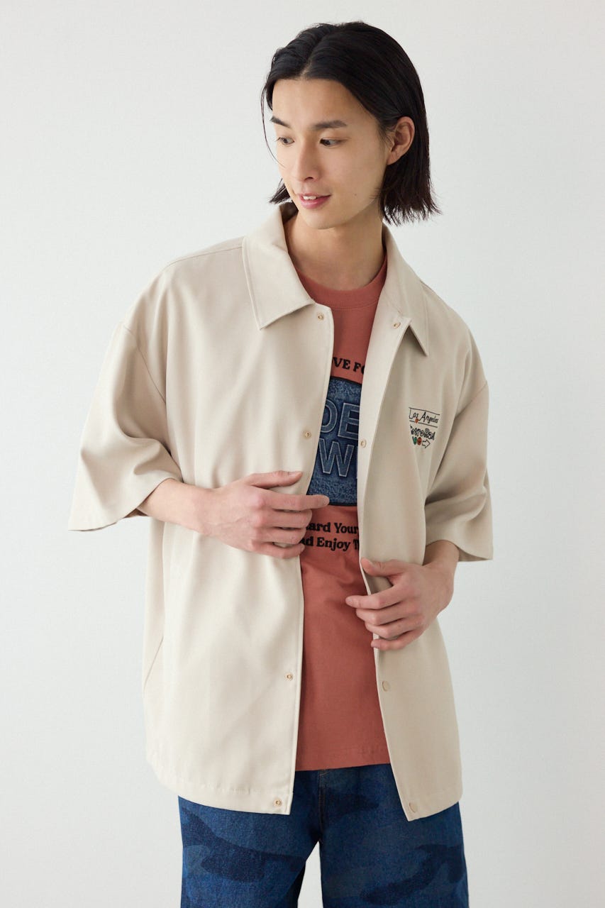 USハーフスリーブコーチシャツ BEG L