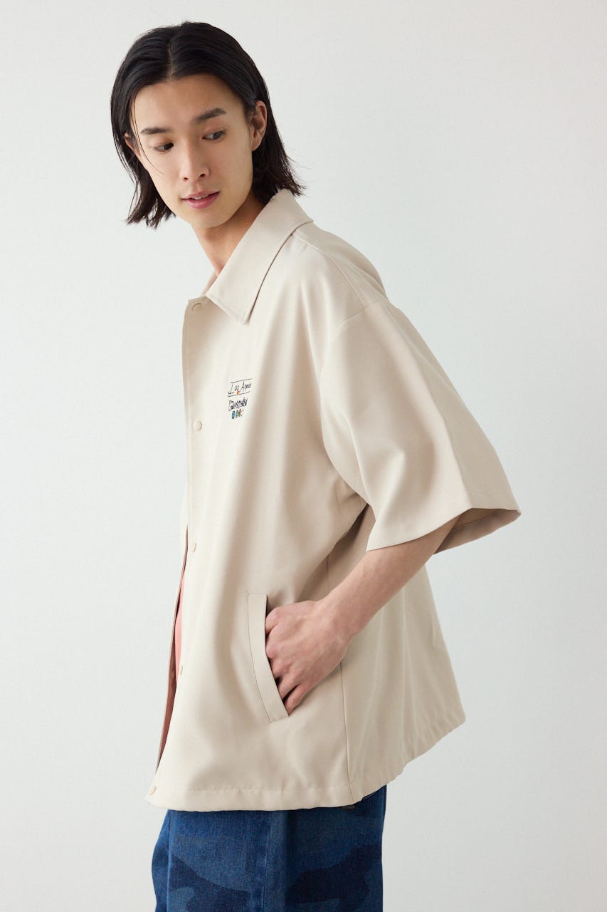 USハーフスリーブコーチシャツ BEG L