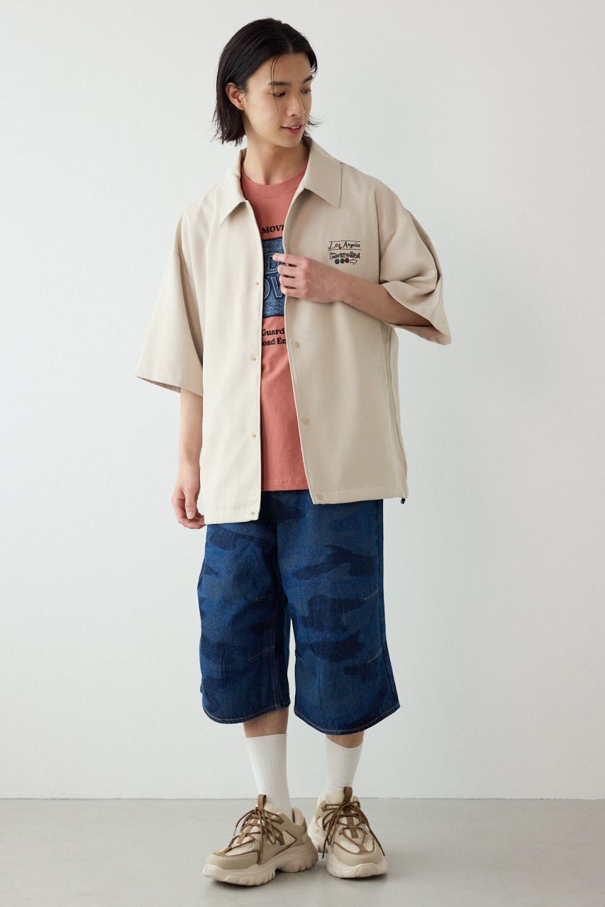 USハーフスリーブコーチシャツ BEG L