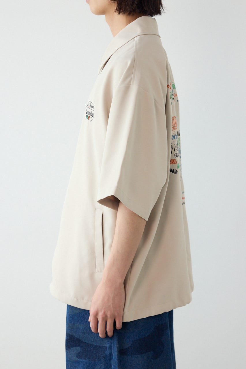 USハーフスリーブコーチシャツ BEG L