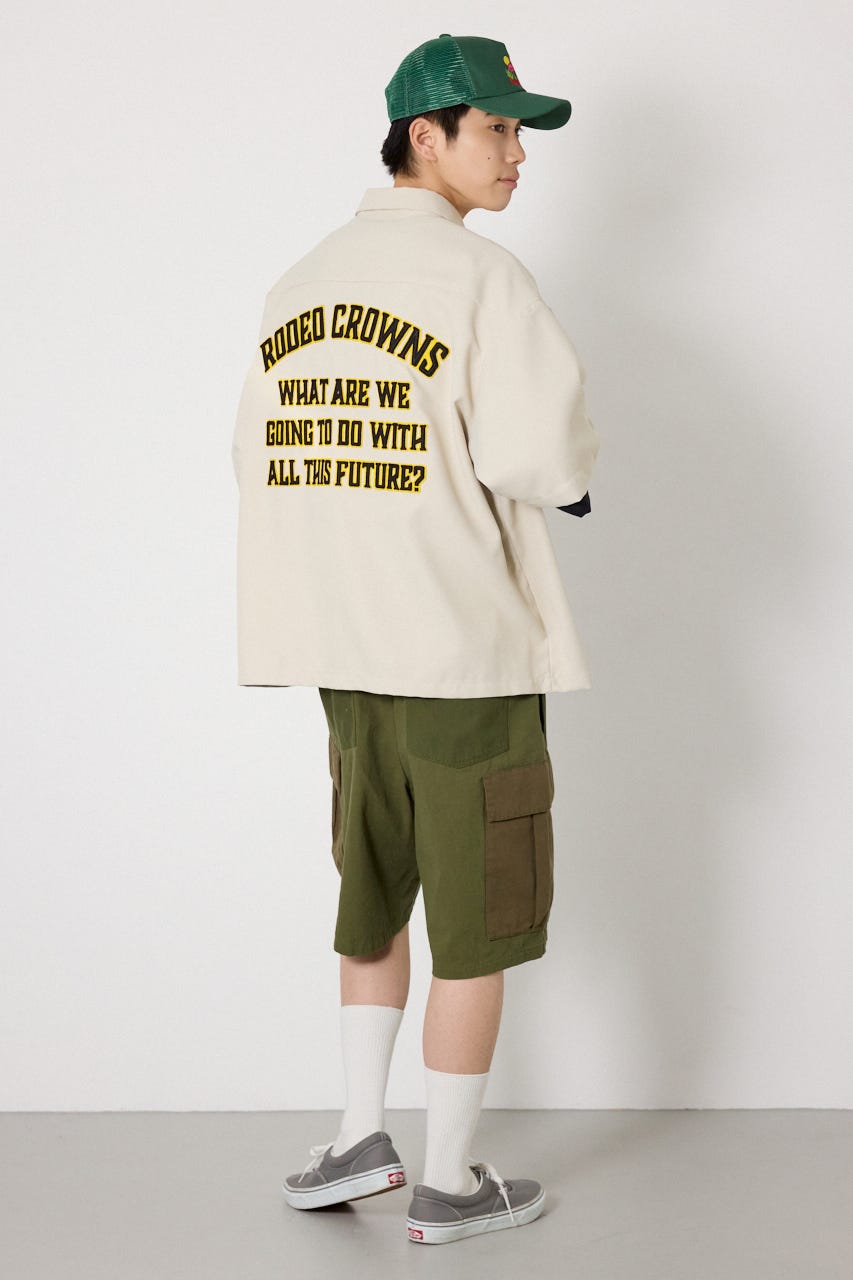 バックテキストシャツ BEG M