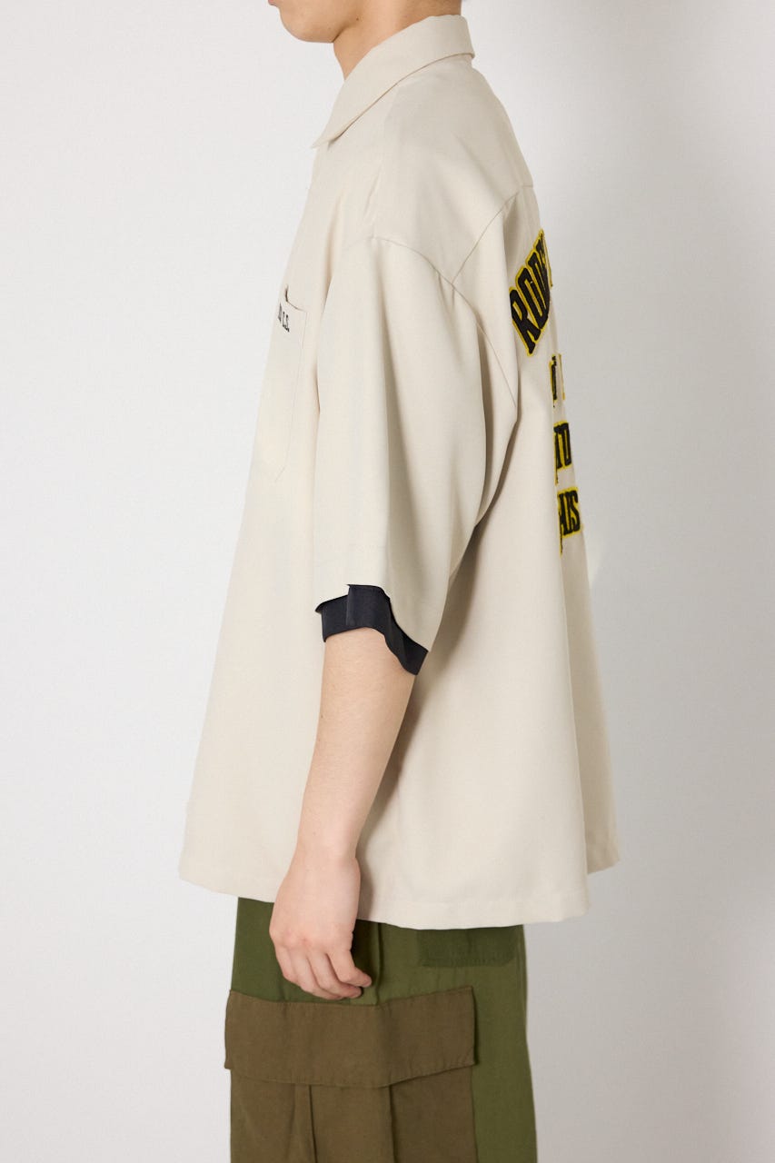 バックテキストシャツ BEG M