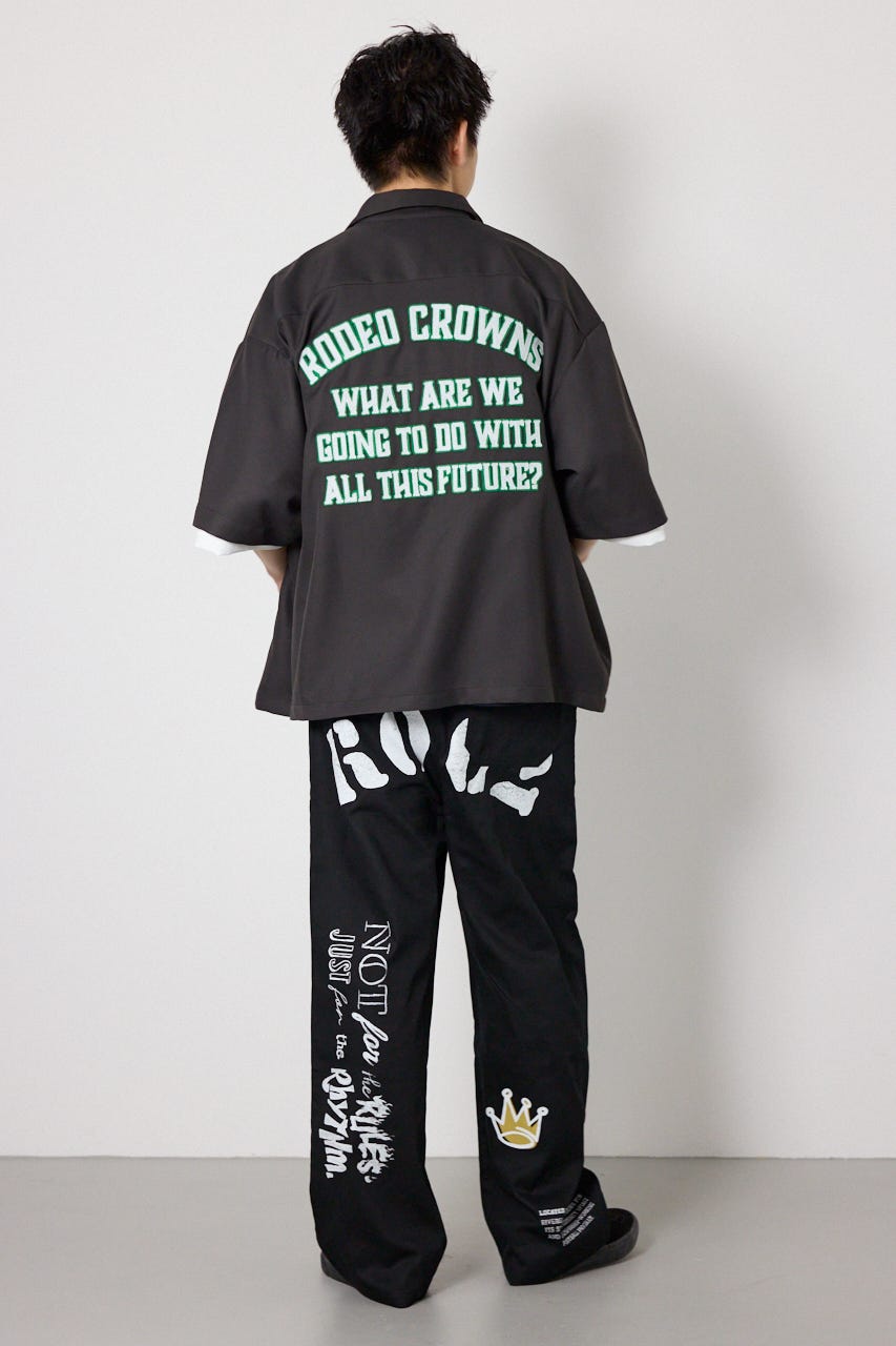 バックテキストシャツ C.GRY M