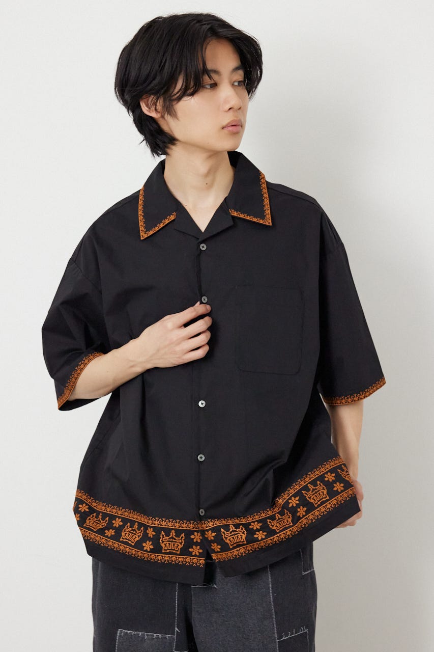 Crown Hem シャツ BLK M