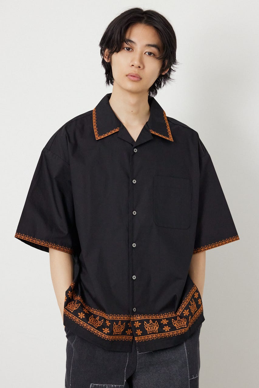 Crown Hem シャツ BLK M