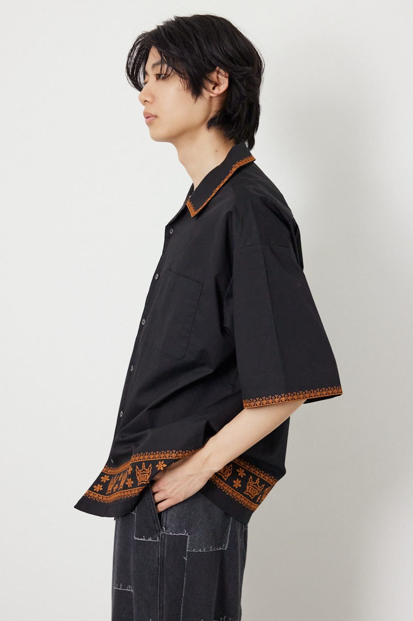 Crown Hem シャツ BLK M