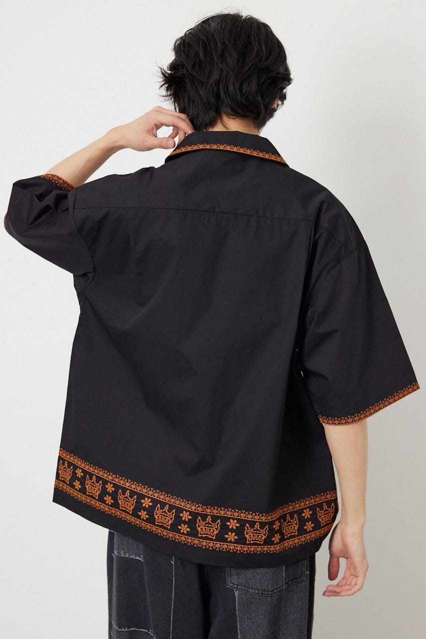 Crown Hem シャツ BLK M