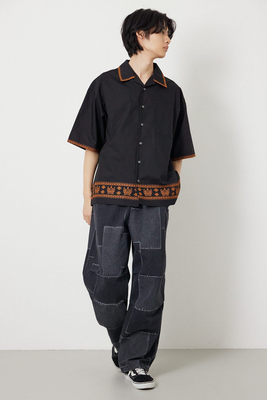 Crown Hem シャツ BLK M