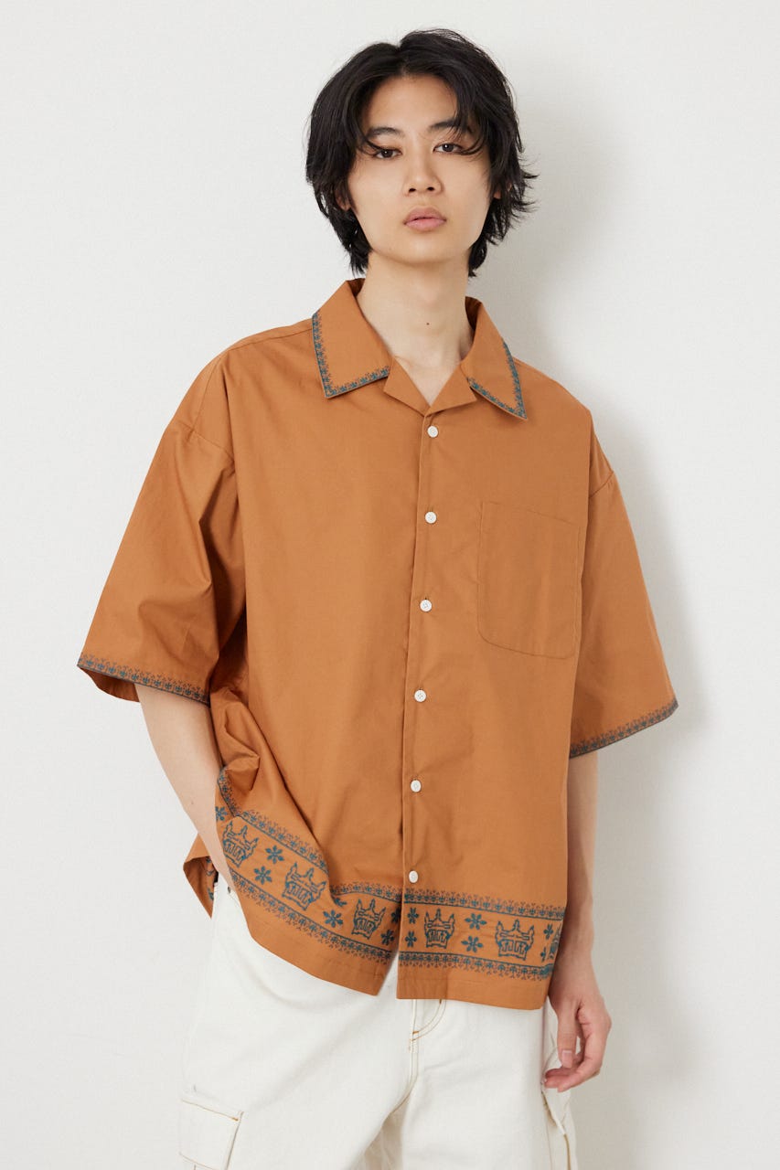 Crown Hem シャツ D/ORG L