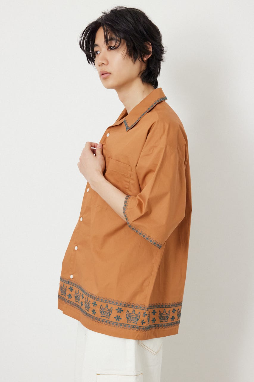 Crown Hem シャツ D/ORG L