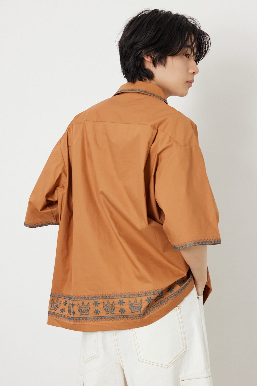 Crown Hem シャツ D/ORG L