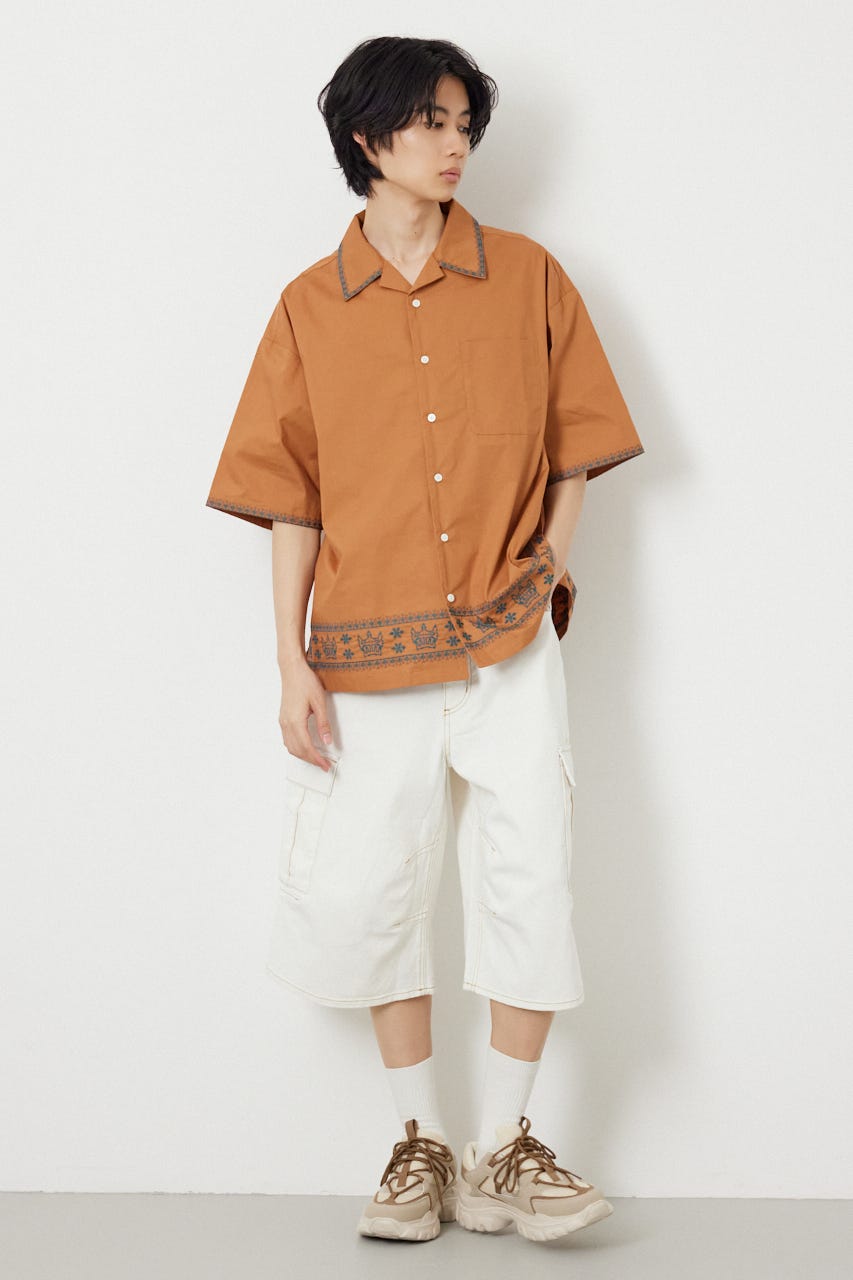 Crown Hem シャツ D/ORG L