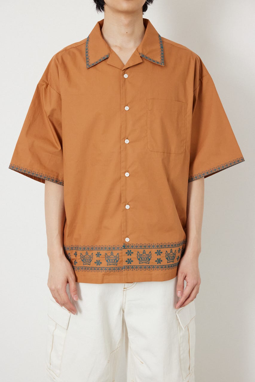 Crown Hem シャツ D/ORG L