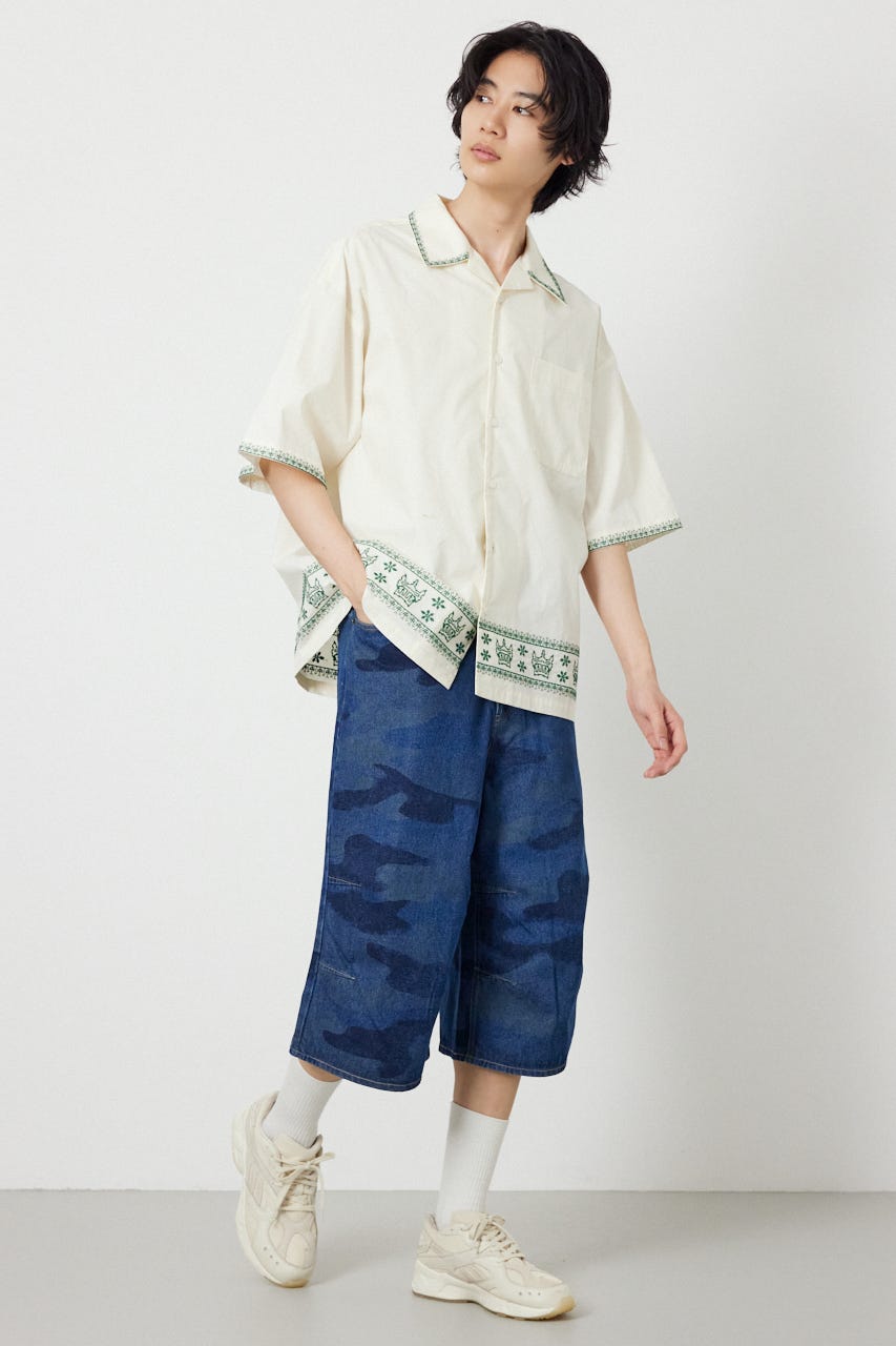 Crown Hem シャツ O/WHT M