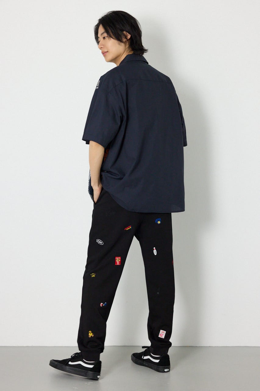 COOLMAX(R)ファブリック製・フラワーレースシャツ D/NVY M