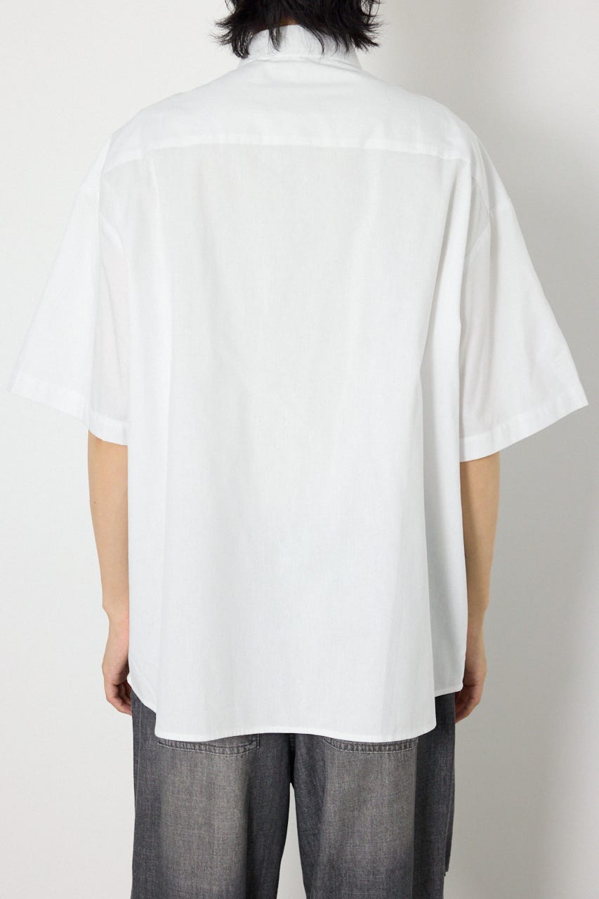 COOLMAX(R)ファブリック製・フラワーレースシャツ WHT L