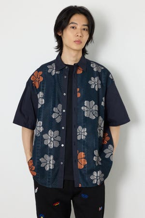 COOLMAX(R)ファブリック製・フラワーレースシャツ