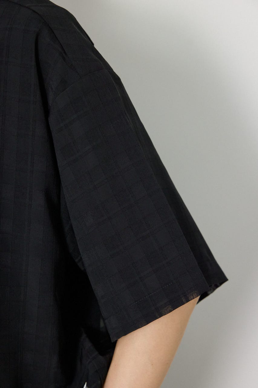 イレギュラーシアーチェックシャツ BLK M
