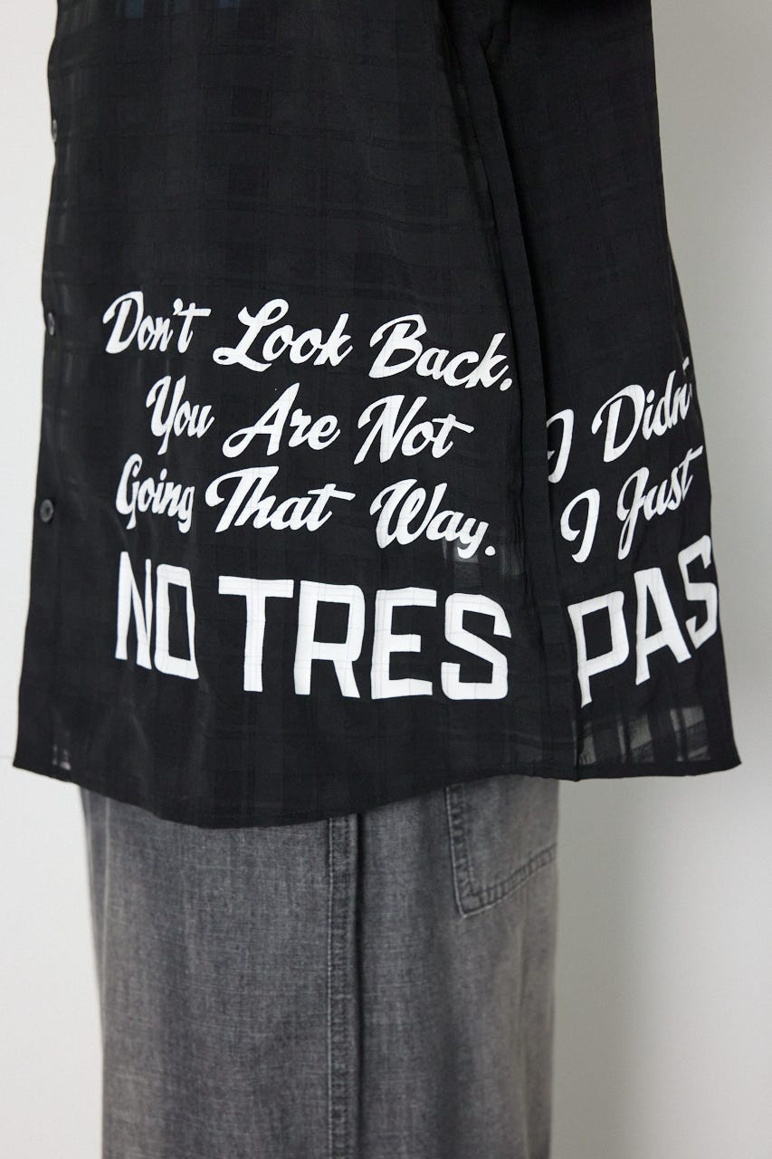 イレギュラーシアーチェックシャツ BLK M