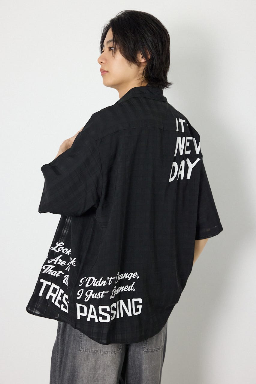 イレギュラーシアーチェックシャツ BLK M