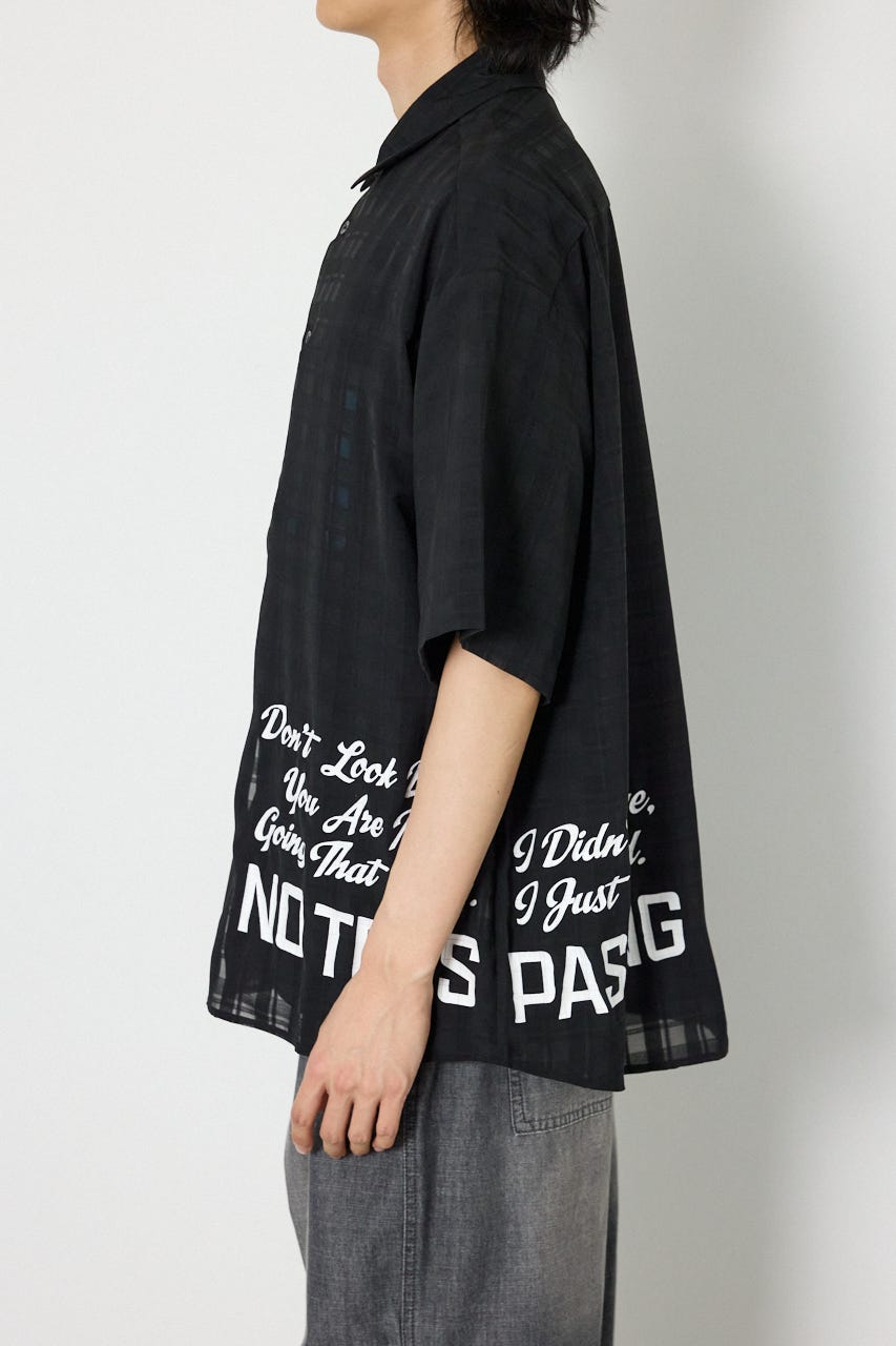 イレギュラーシアーチェックシャツ BLK M
