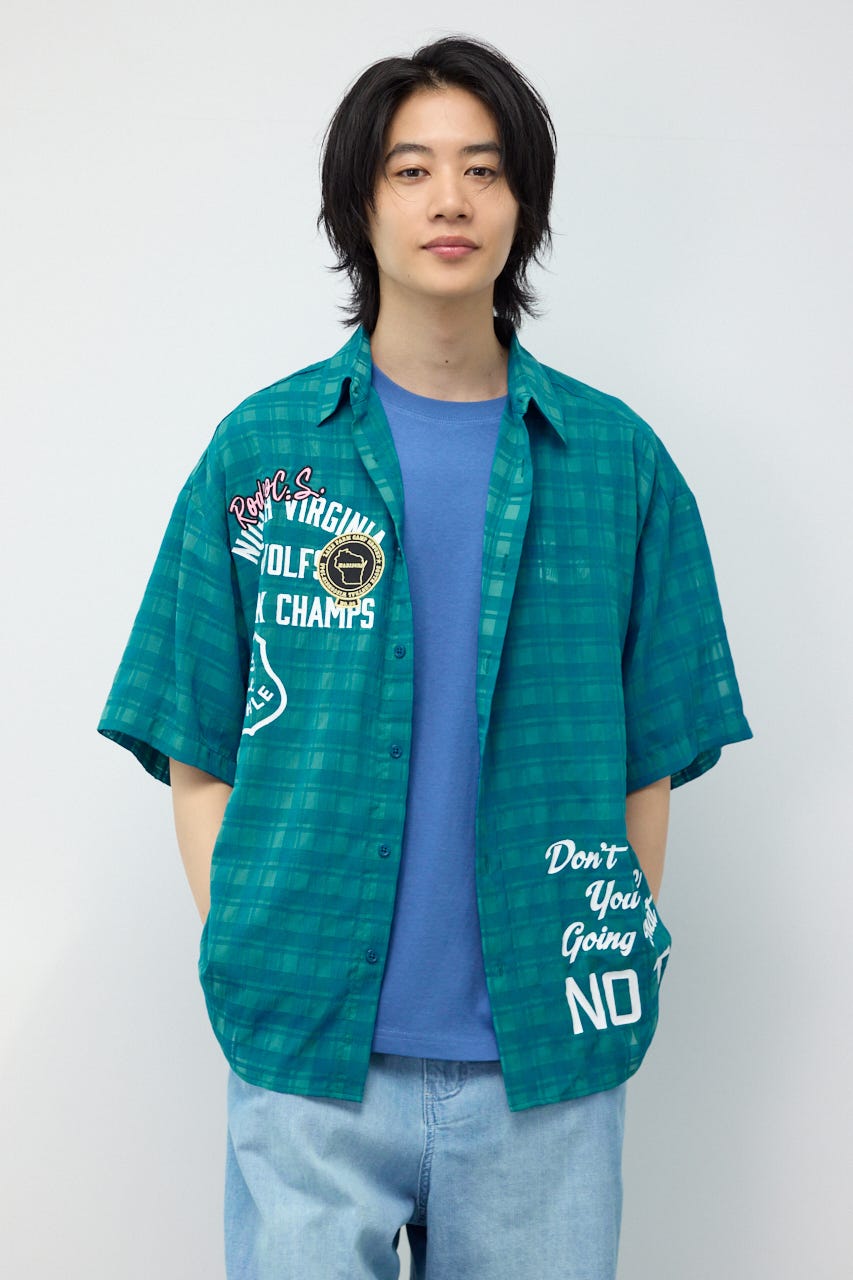 イレギュラーシアーチェックシャツ D/TQ L