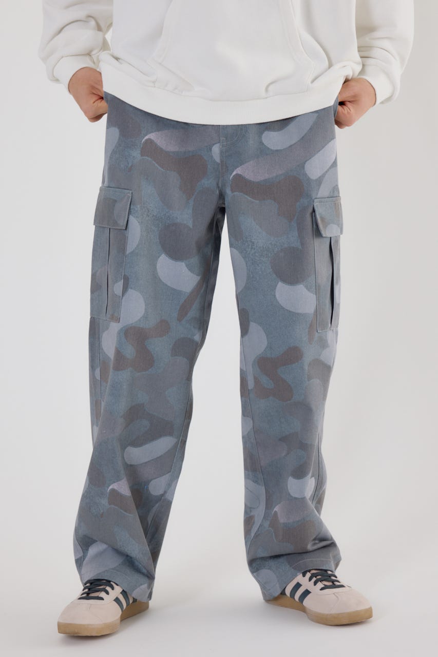 カモフラカーゴパンツ 柄GRY L