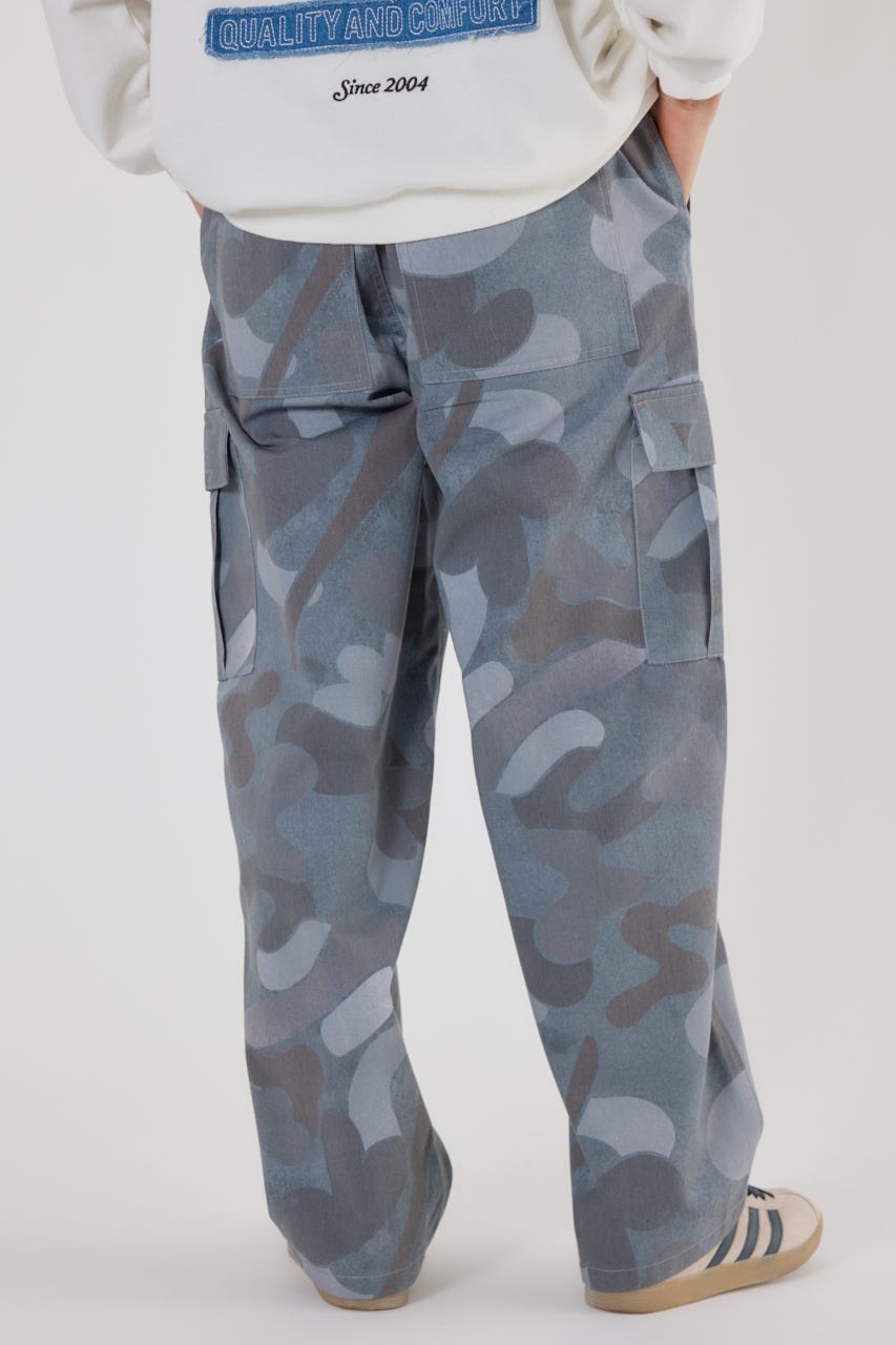 カモフラカーゴパンツ 柄GRY L