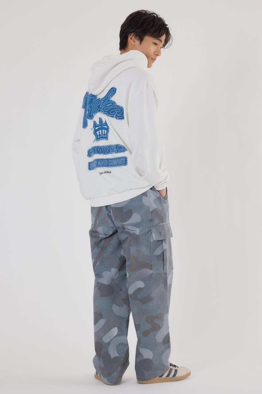 カモフラカーゴパンツ 柄GRY L