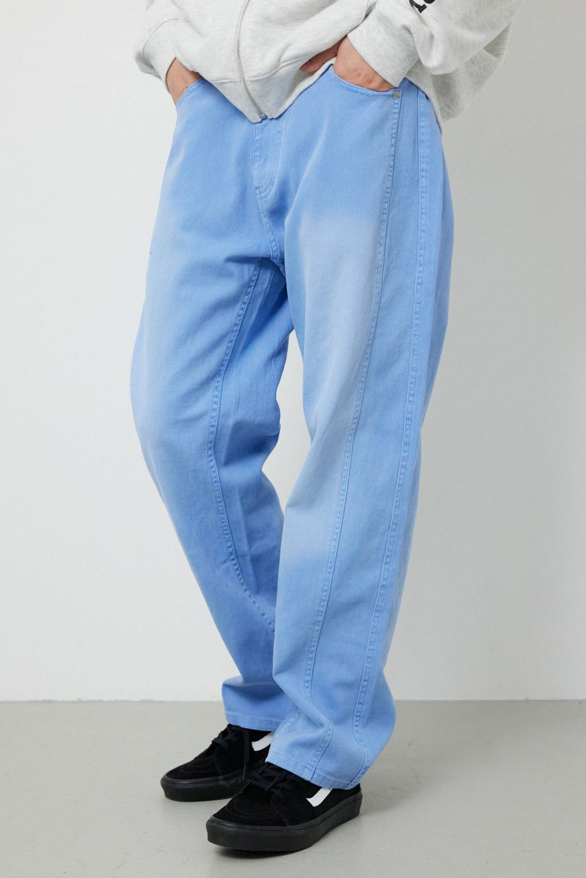 ダブルニーフェードカラーパンツ L/BLU M