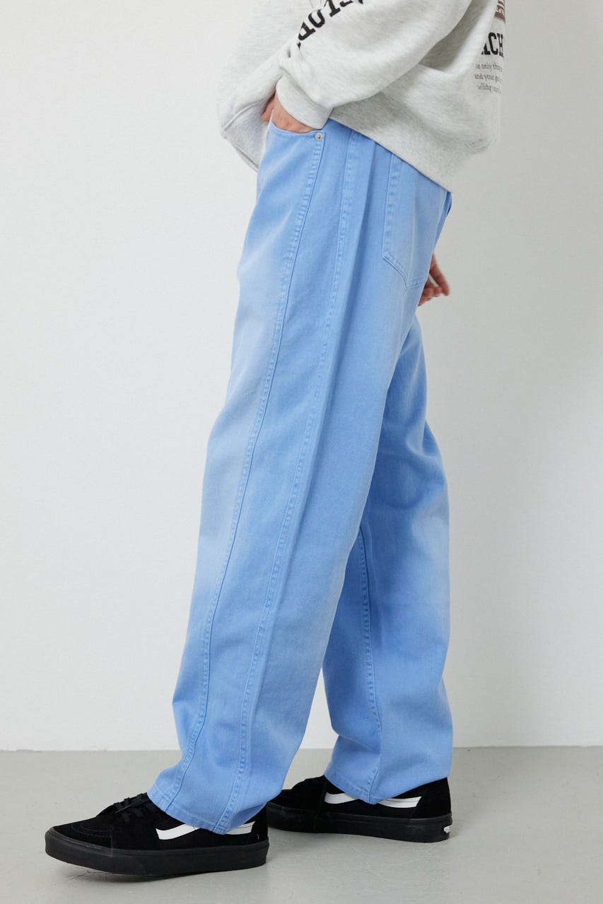 ダブルニーフェードカラーパンツ L/BLU M