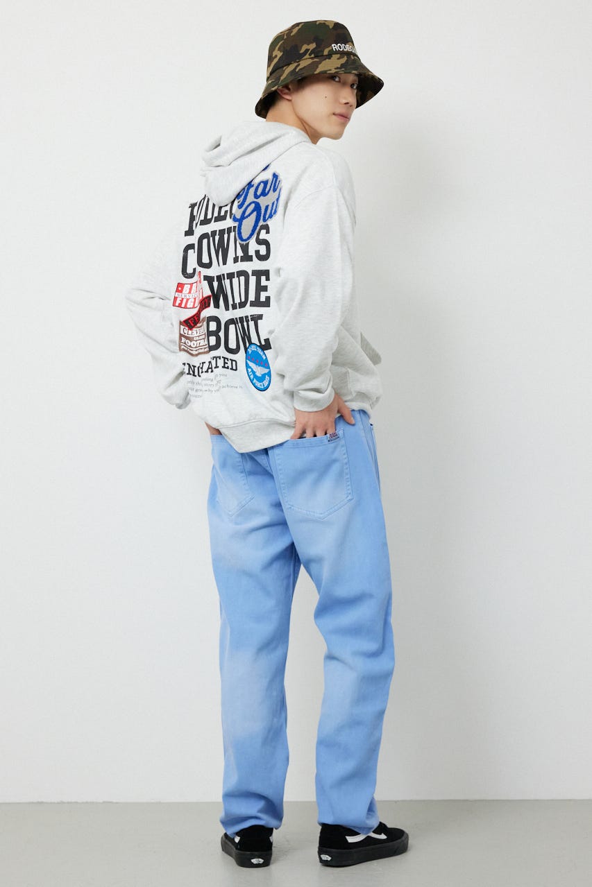 ダブルニーフェードカラーパンツ L/BLU M