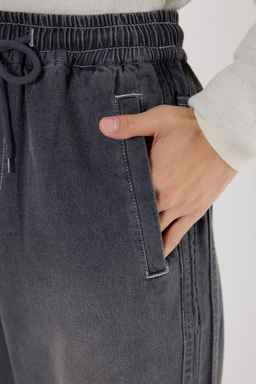 デニムトラックパンツ BLK M