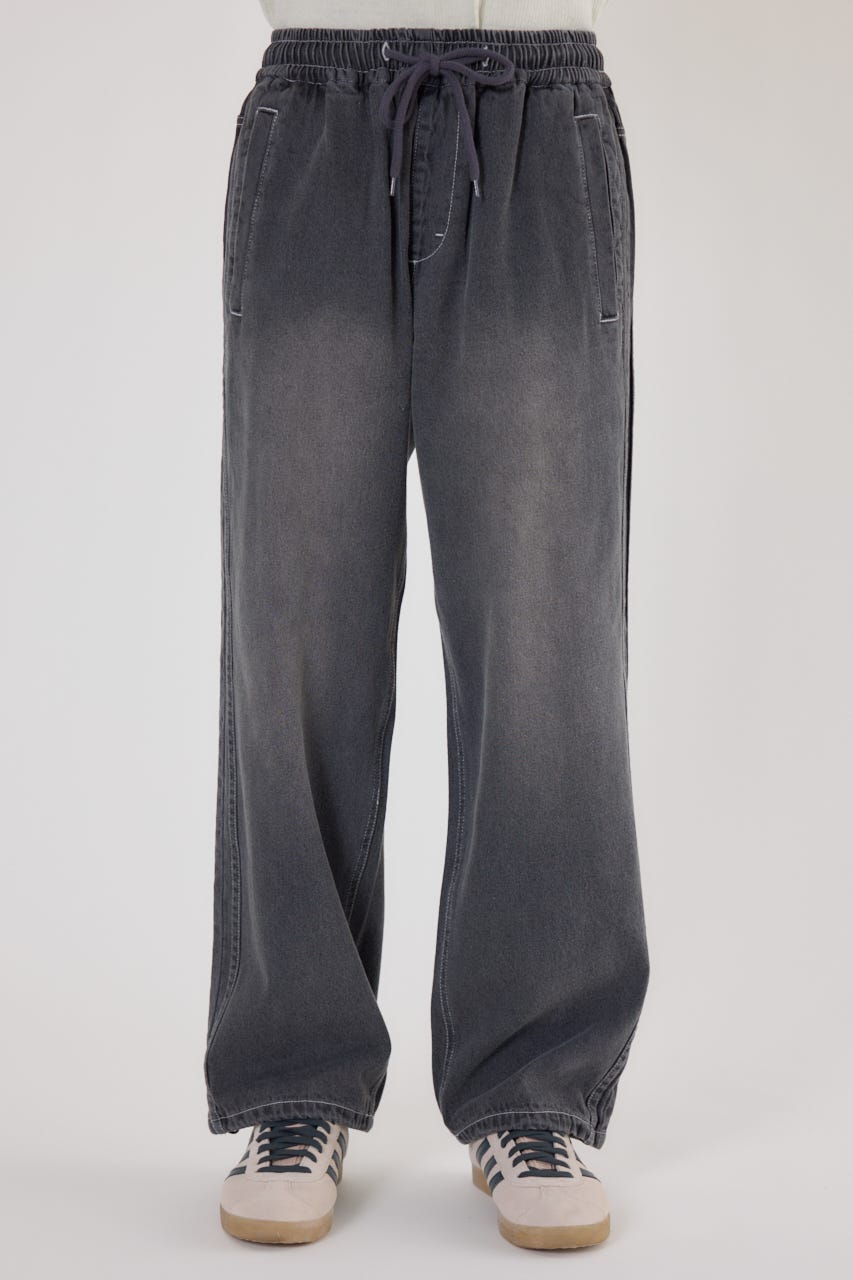 デニムトラックパンツ BLK M