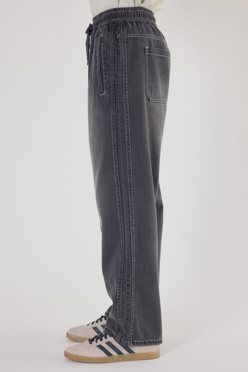 デニムトラックパンツ BLK M