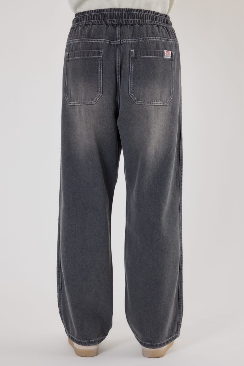 デニムトラックパンツ BLK M