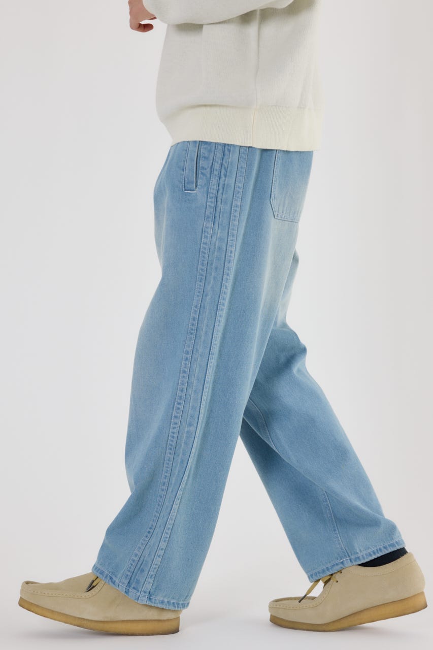 デニムトラックパンツ L/BLU M