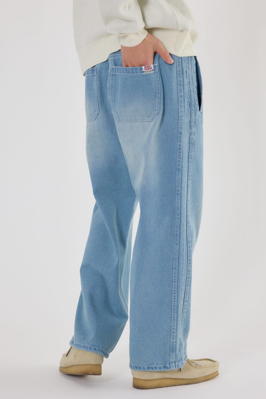 デニムトラックパンツ L/BLU M