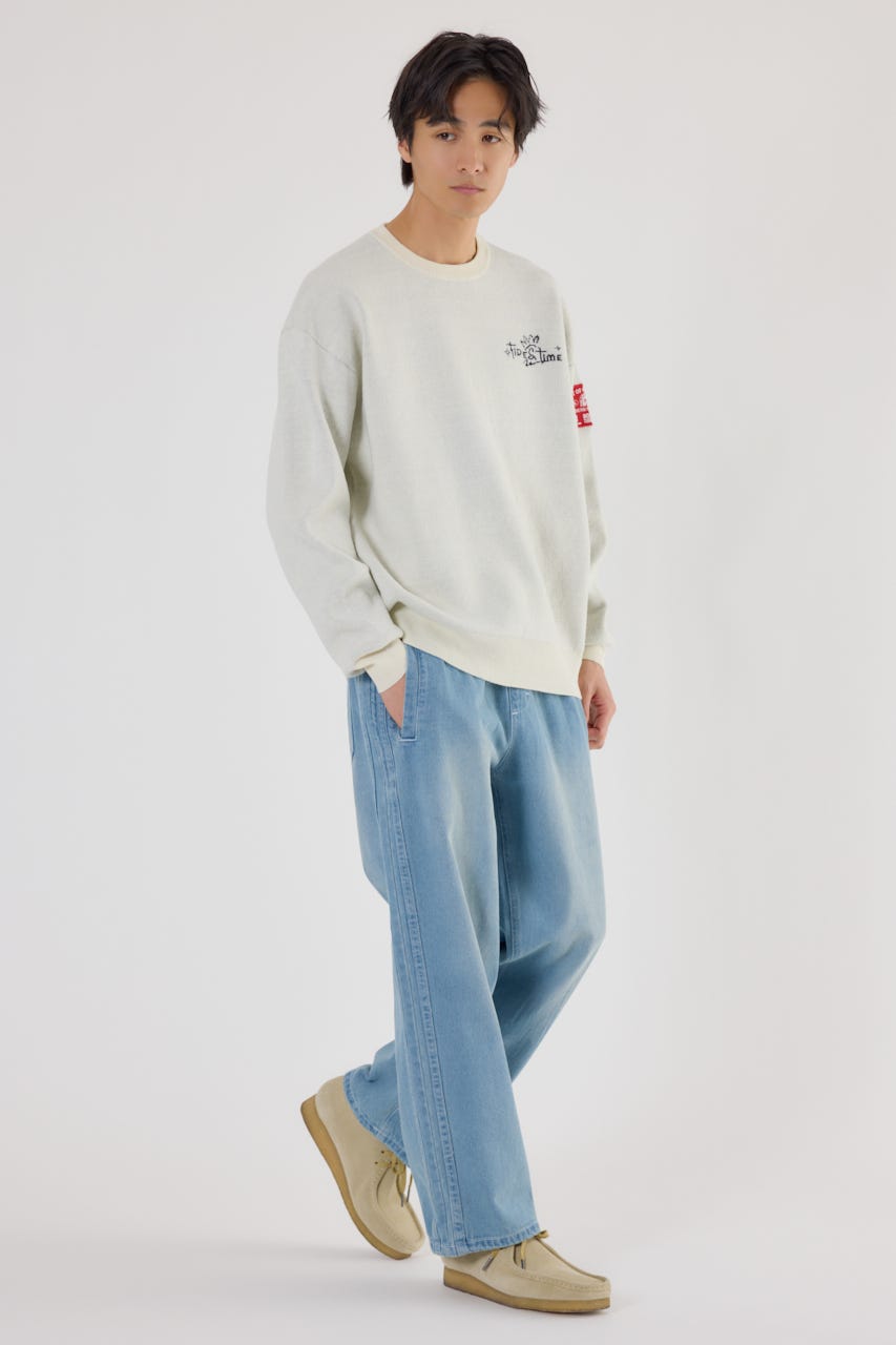 デニムトラックパンツ L/BLU M