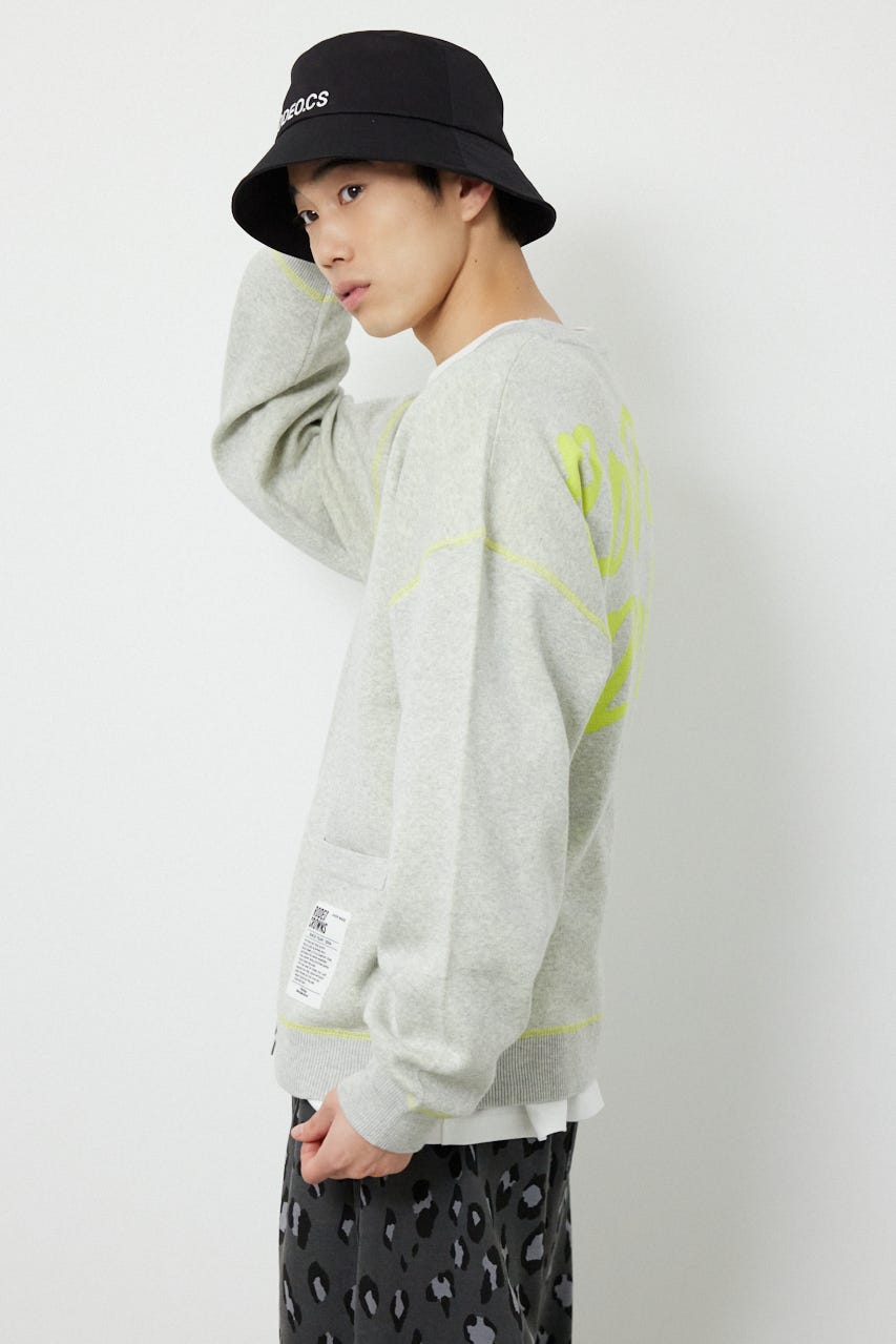 スウェットライクZIPカーディガン L/T.GRY M