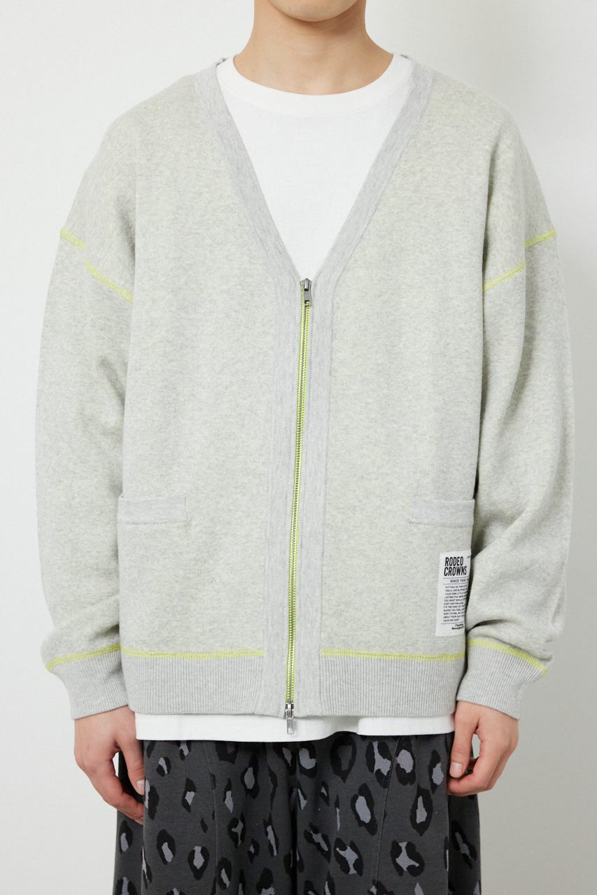 スウェットライクZIPカーディガン L/T.GRY M
