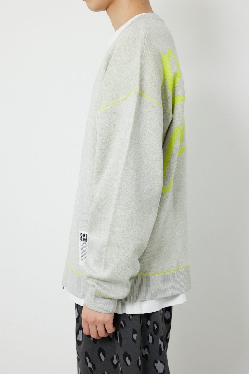 スウェットライクZIPカーディガン L/T.GRY M