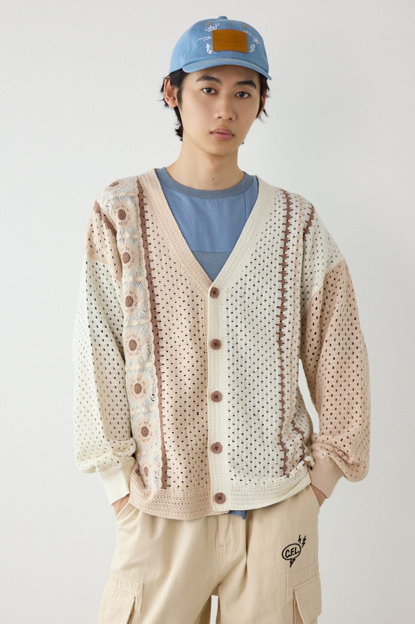 ランダムクロシェカーディガン IVOY M