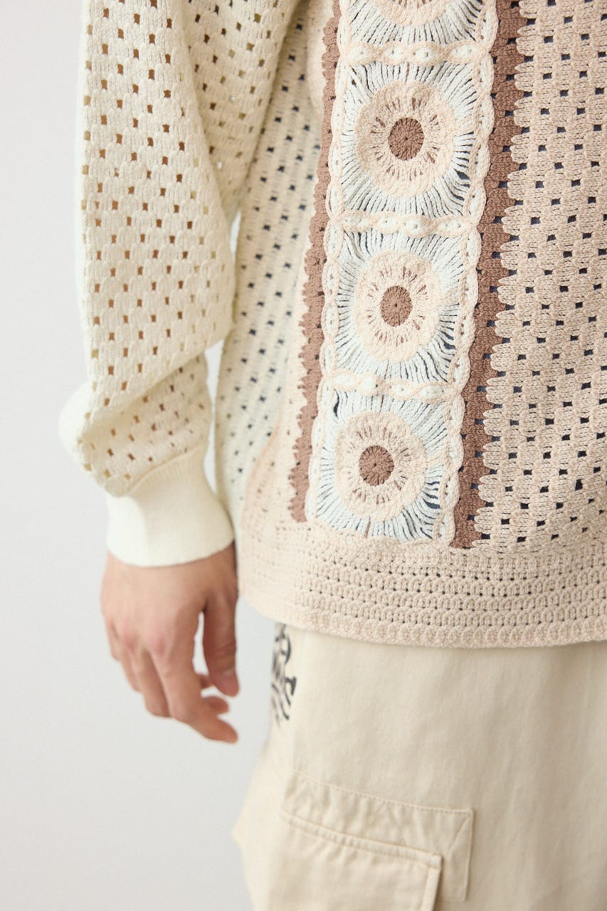 ランダムクロシェカーディガン IVOY M